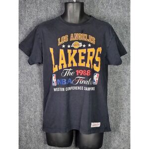 Mitchell Ness Lakers Shirt Mens S Black 1988 NBA Finals Western Conference Champ